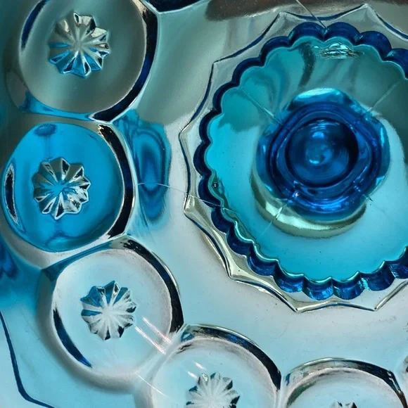 Vintage LE Smith Blue Moon and Stars Butter Dish - Picture 9 of 9